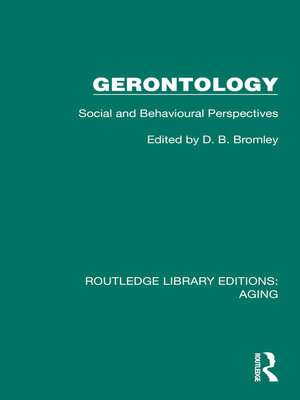 cover image of Gerontology